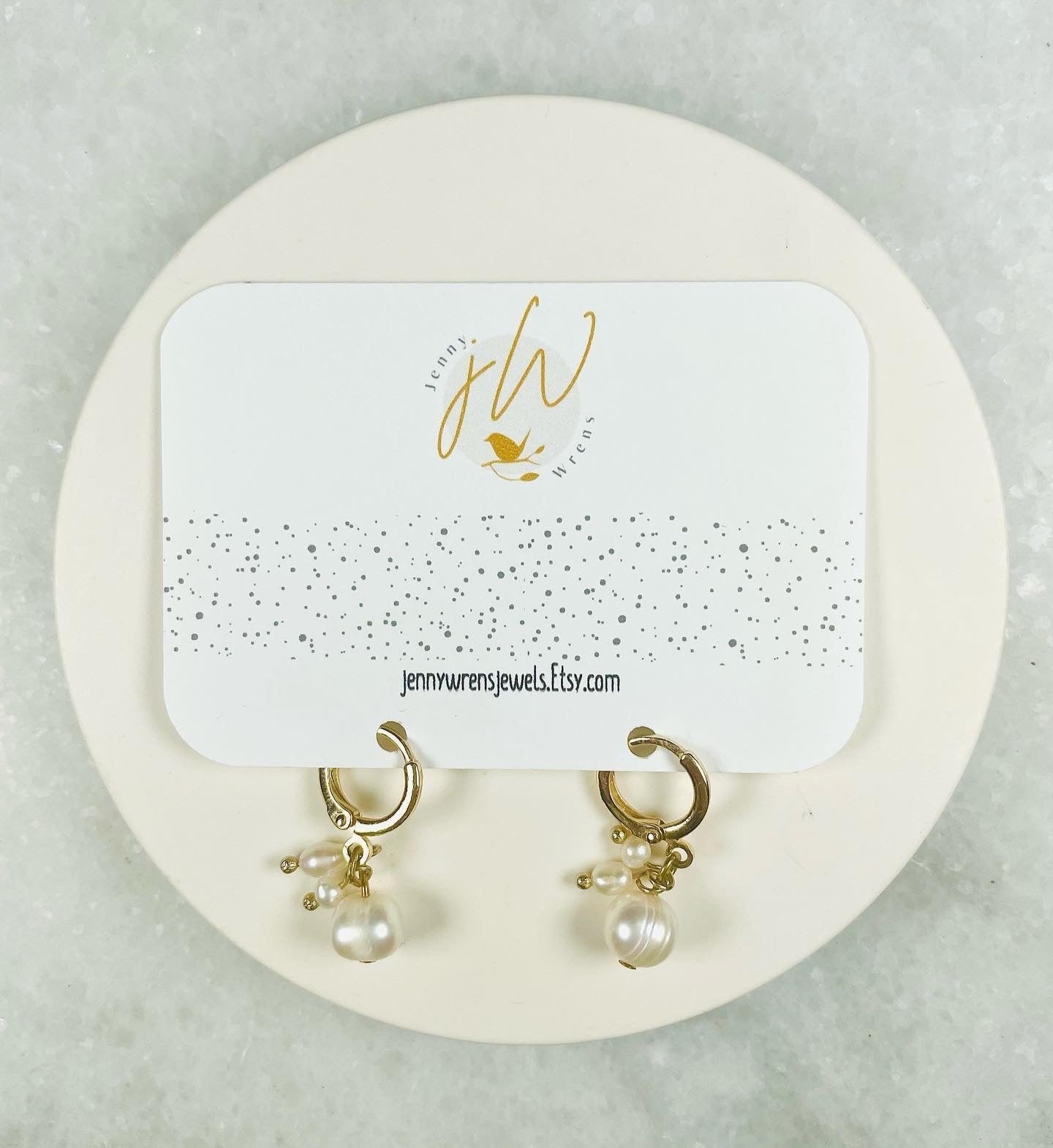 Freshwater Pearl Cluster Huggies
