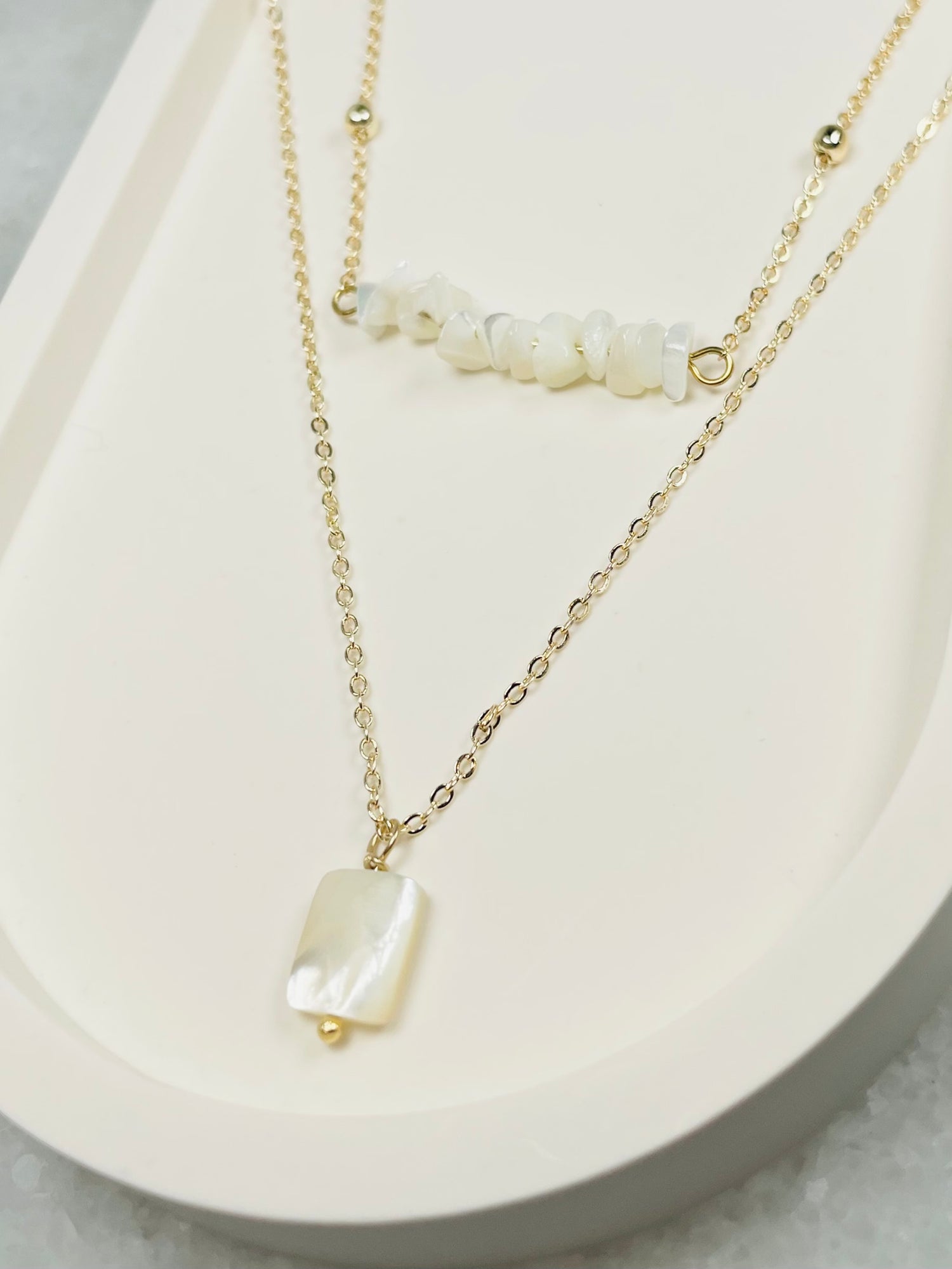 Mother of Pearl Layered Necklace
