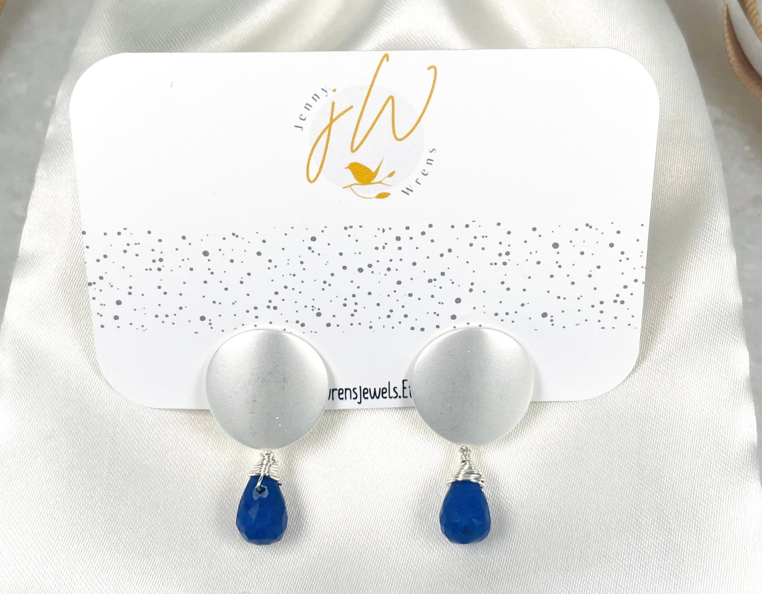 Gold Disc Stud Earrings