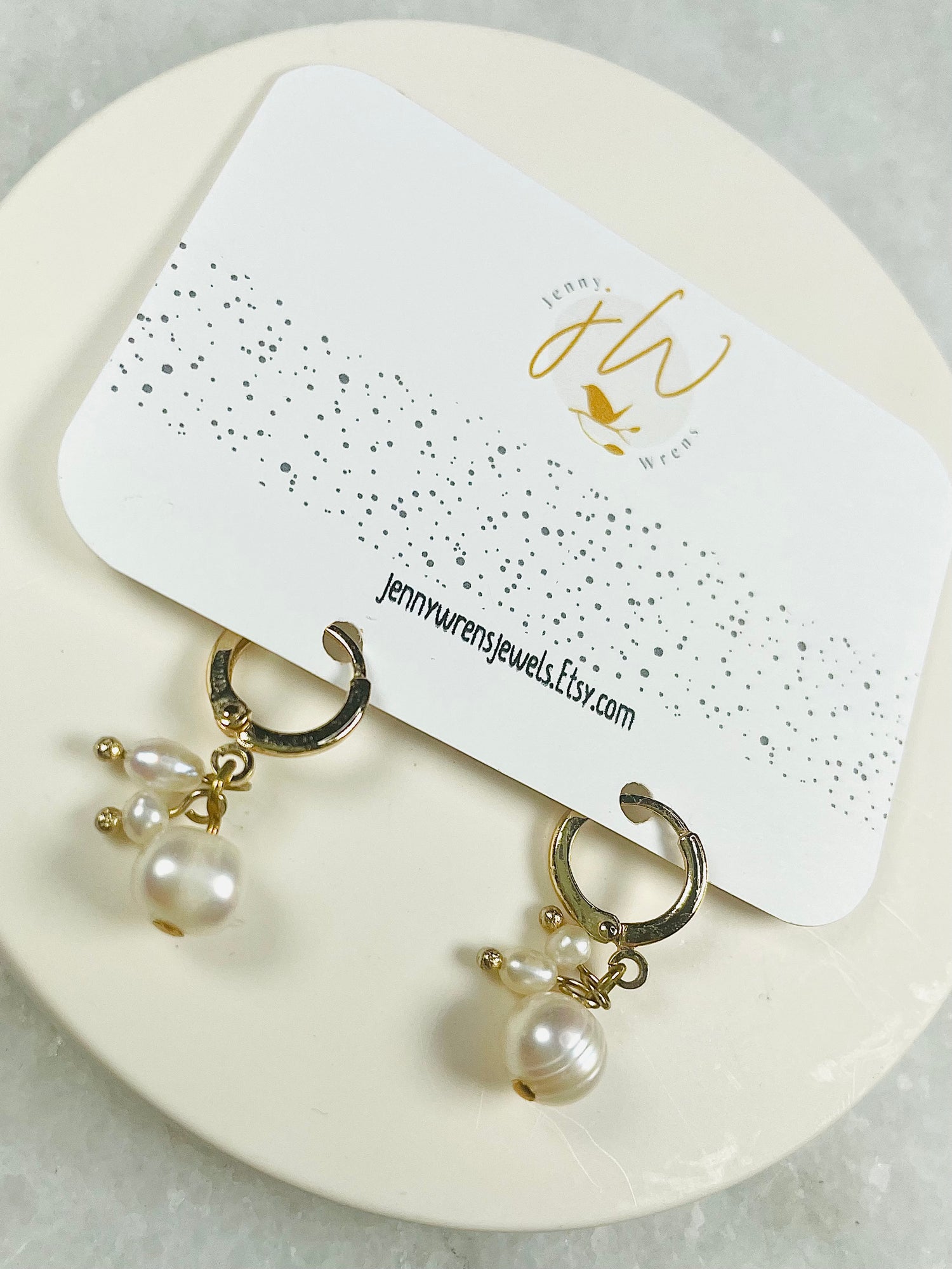 Freshwater Pearl Cluster Huggies