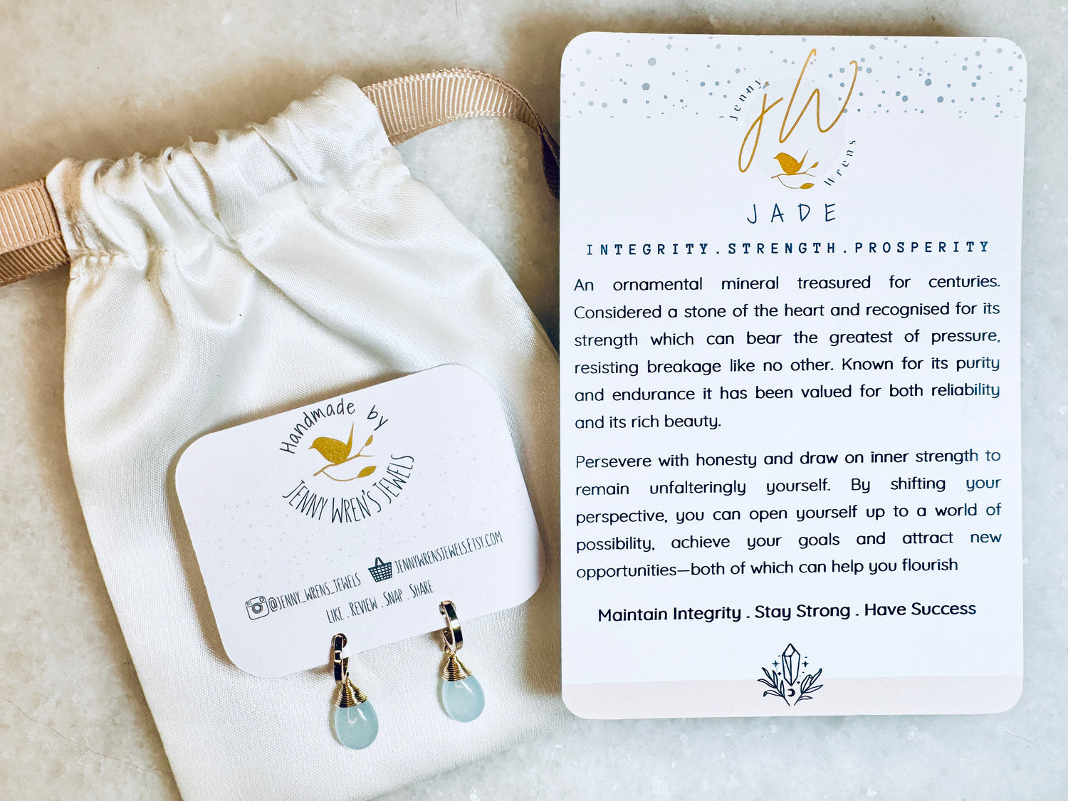 Blue Jade Hoop Earrings
