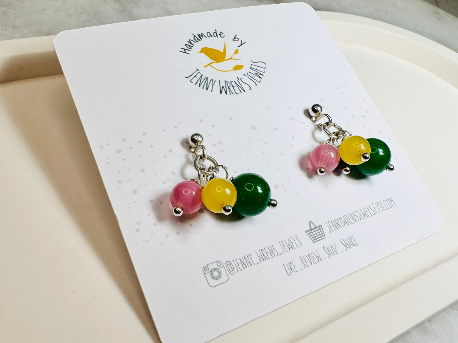 Jade Cluster Earrings