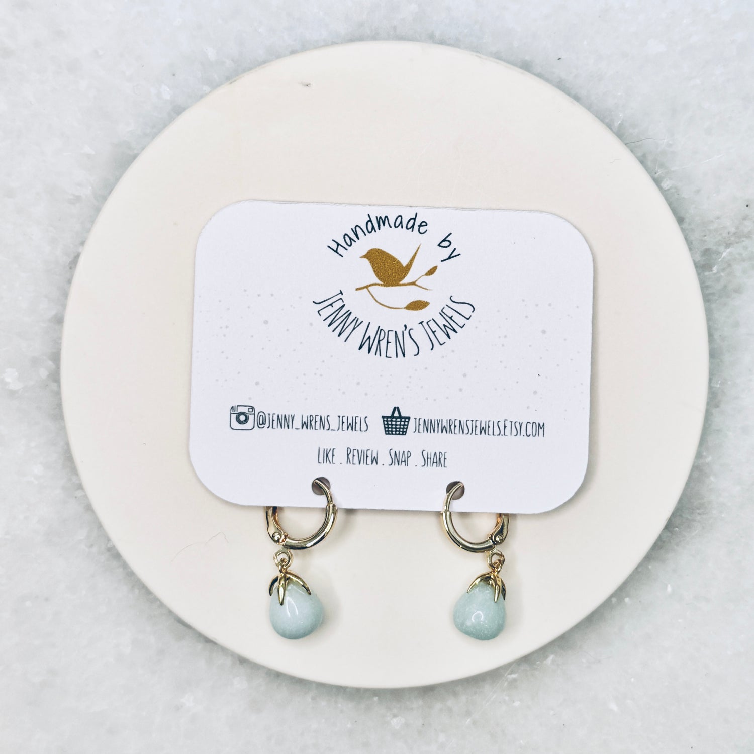 Amazonite Hoop Earrings
