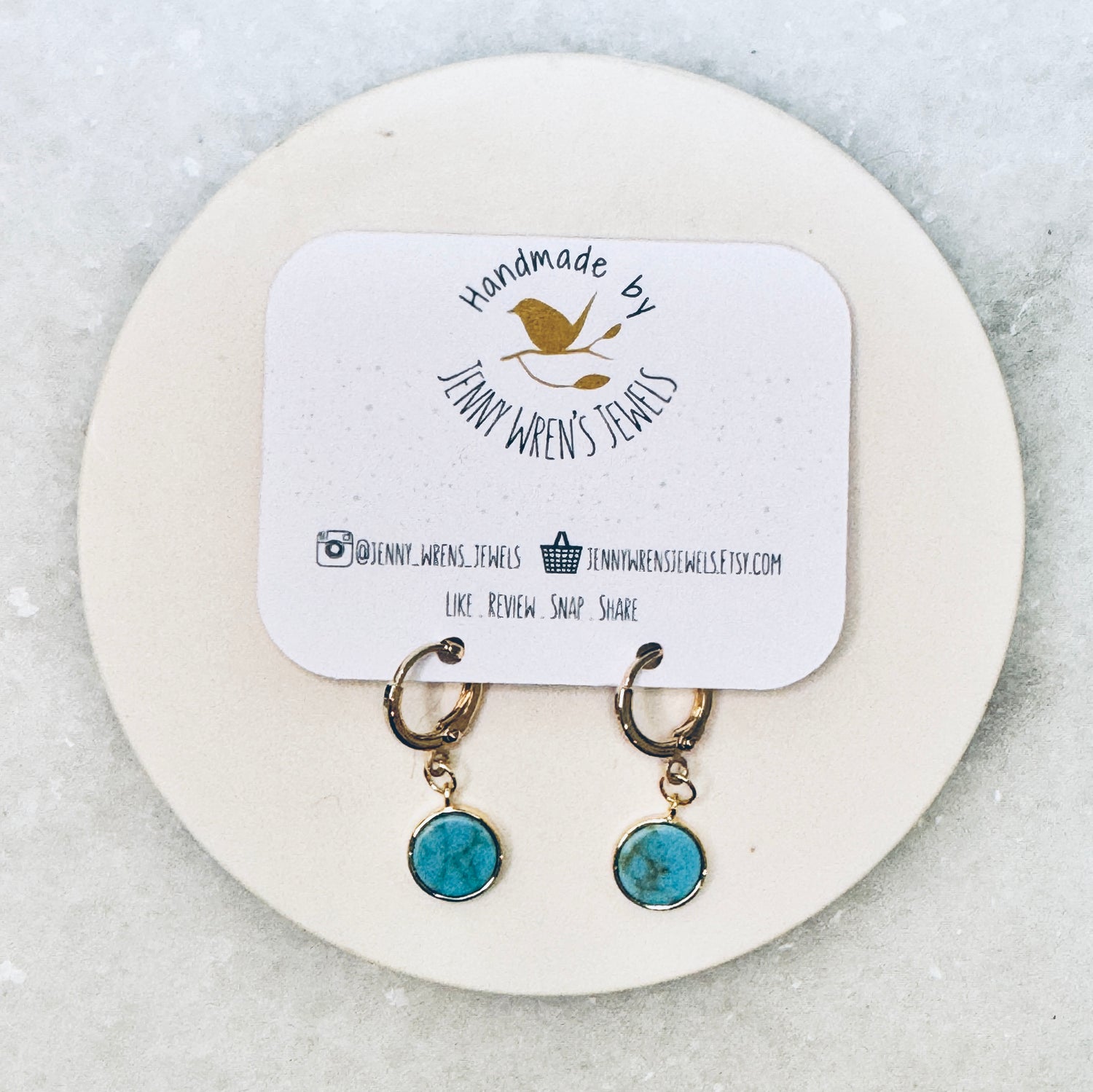 Turquoise Hoop Earrings