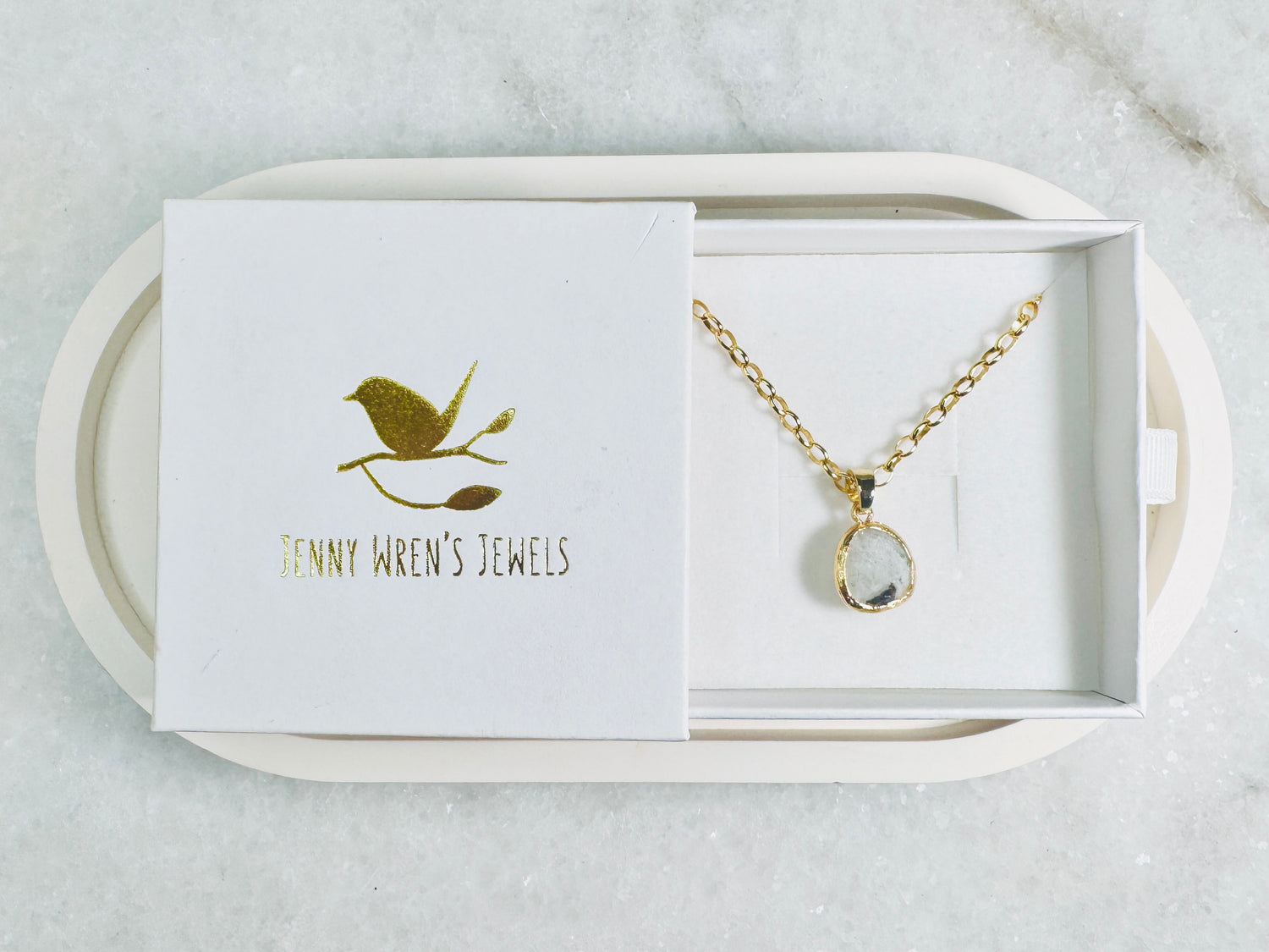 Gold Vermeil and Labradorite Pendant