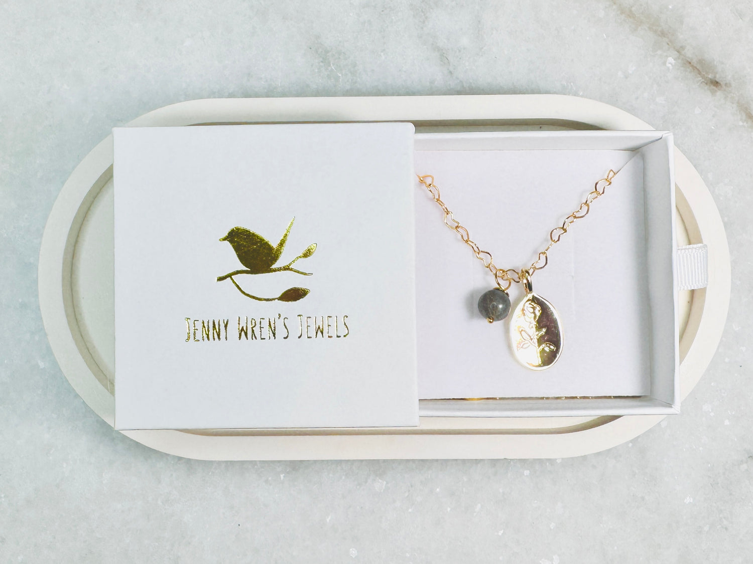 Labradorite Gold Pendant