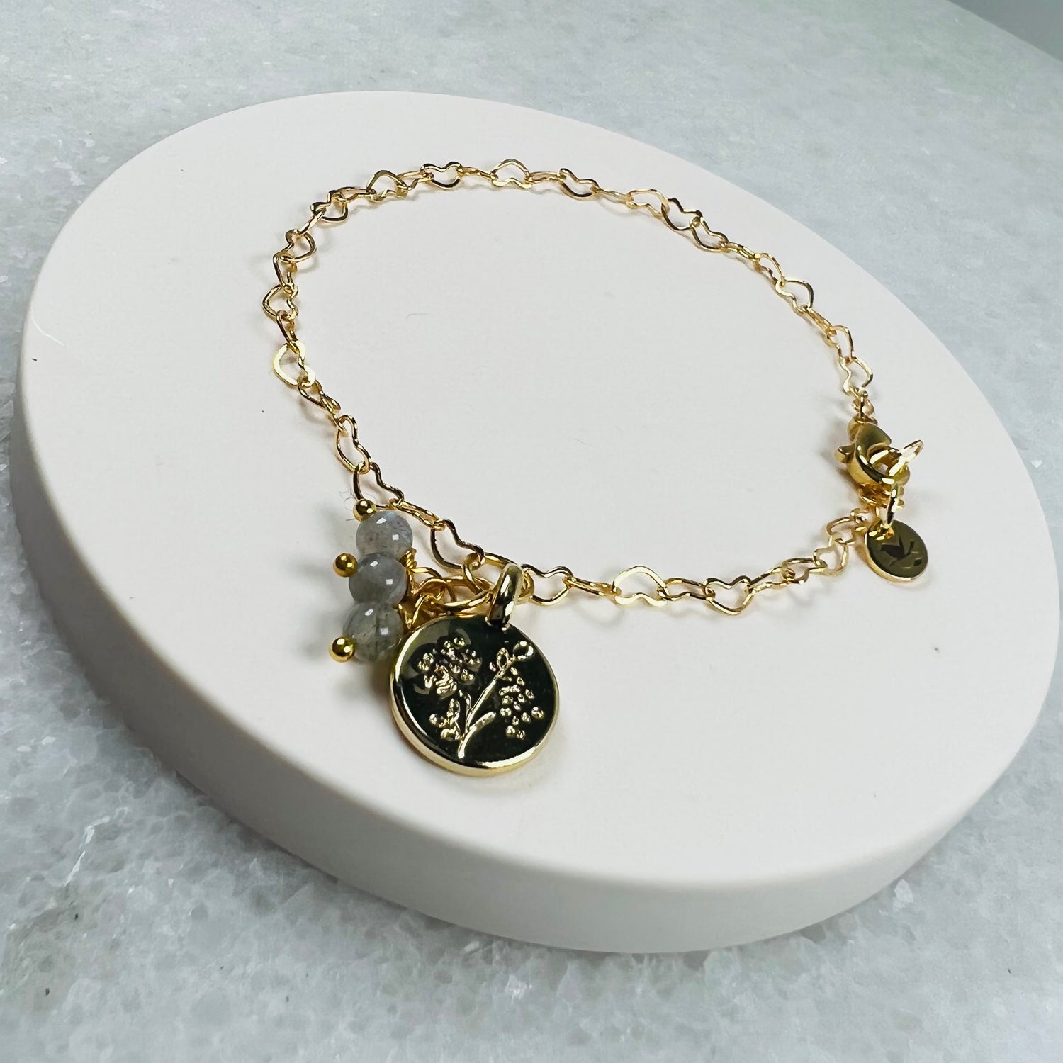 Labradorite Medallion Bracelet