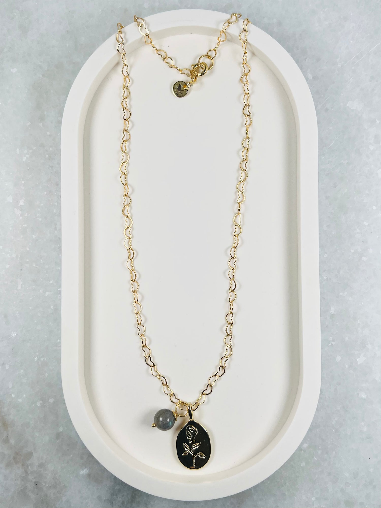 Labradorite Gold Pendant