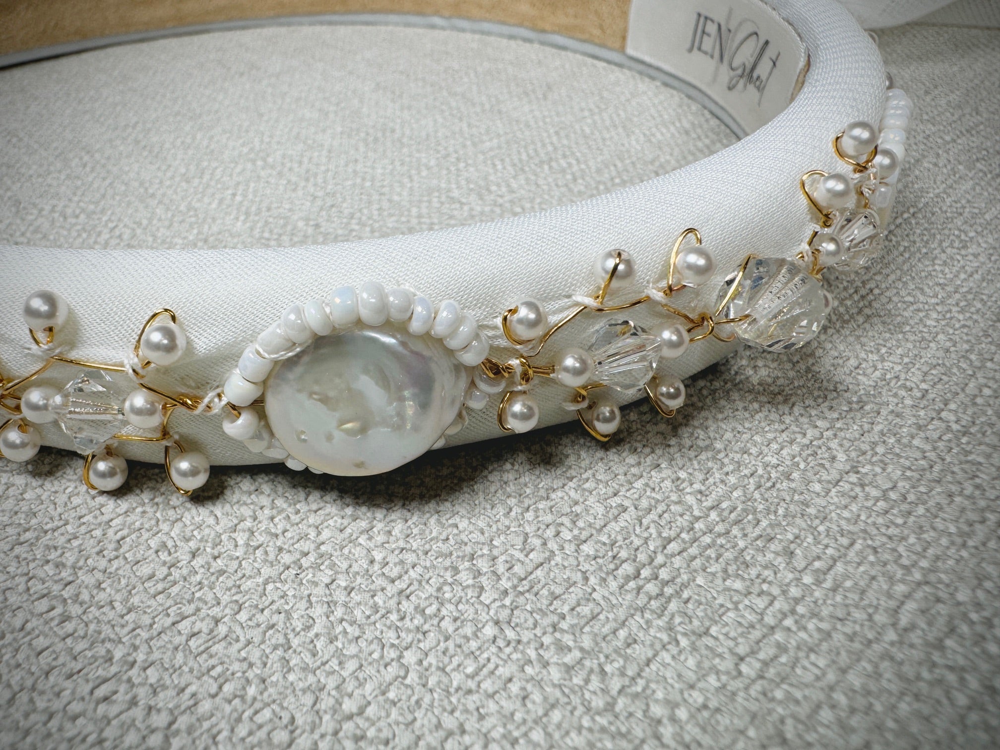 LUXE Luxury Pearl and Crystal sale Ivory Head band, bridal jewellery, bridal hair accessories