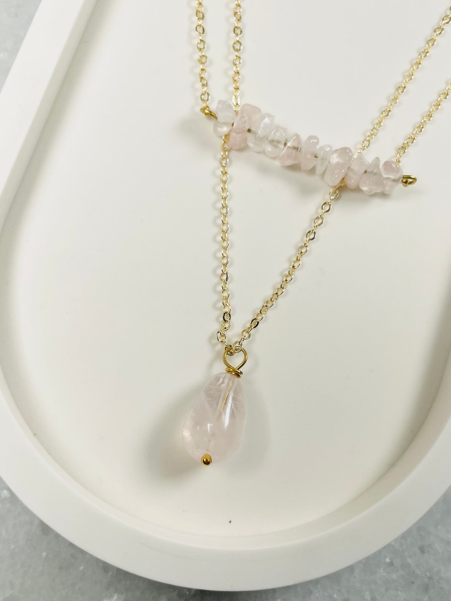 Rose Quartz Layered Necklace