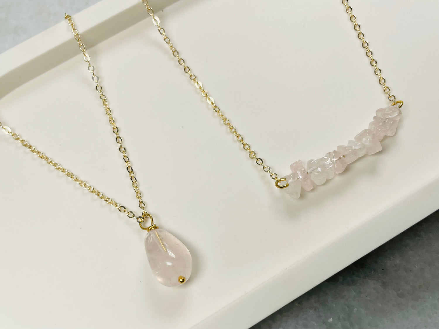 Rose Quartz Layered Necklace