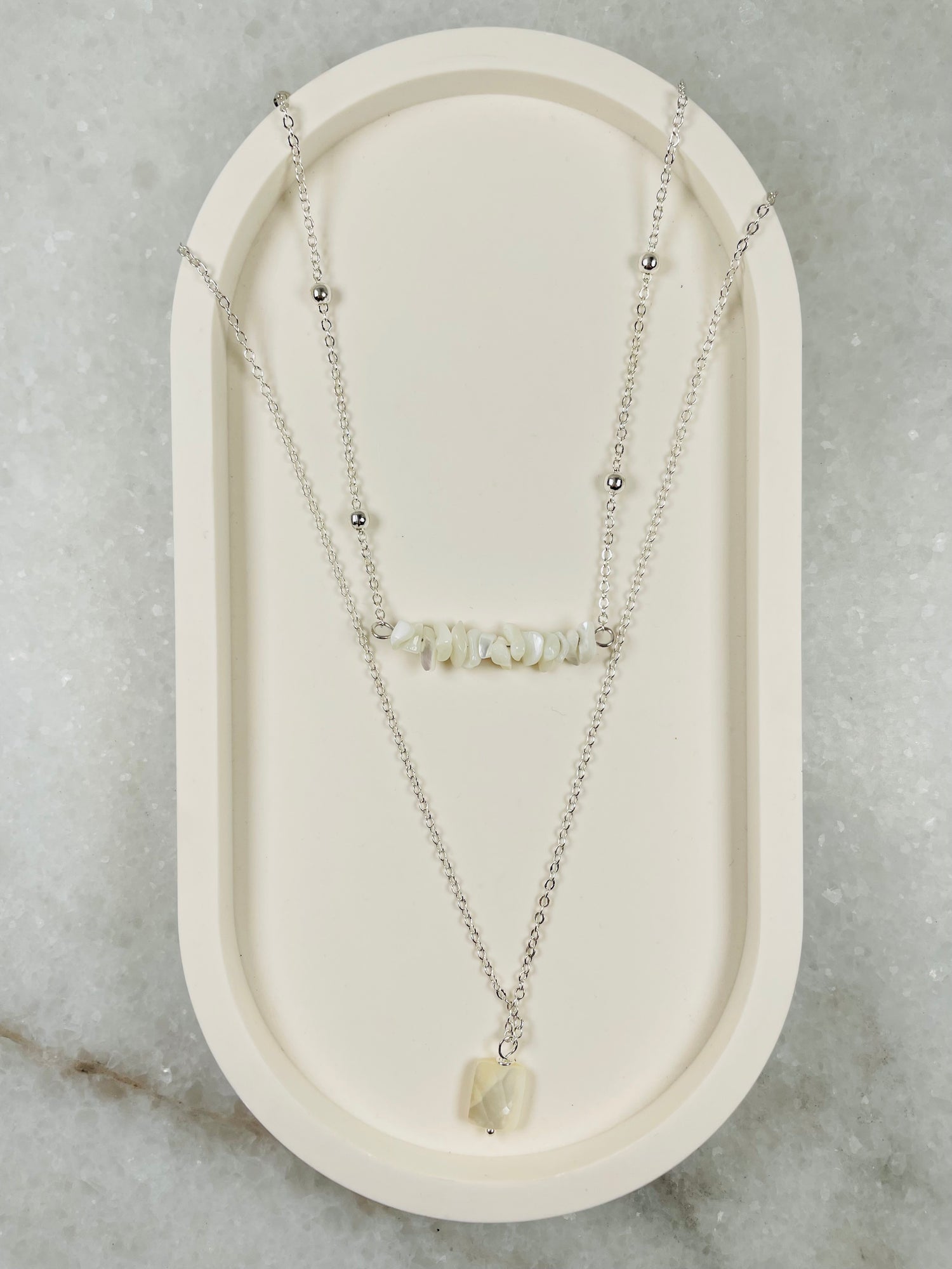 Mother of Pearl Layered Necklace