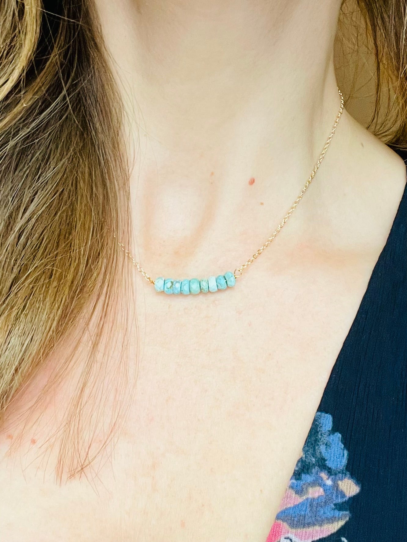 Faceted Turquoise Necklace