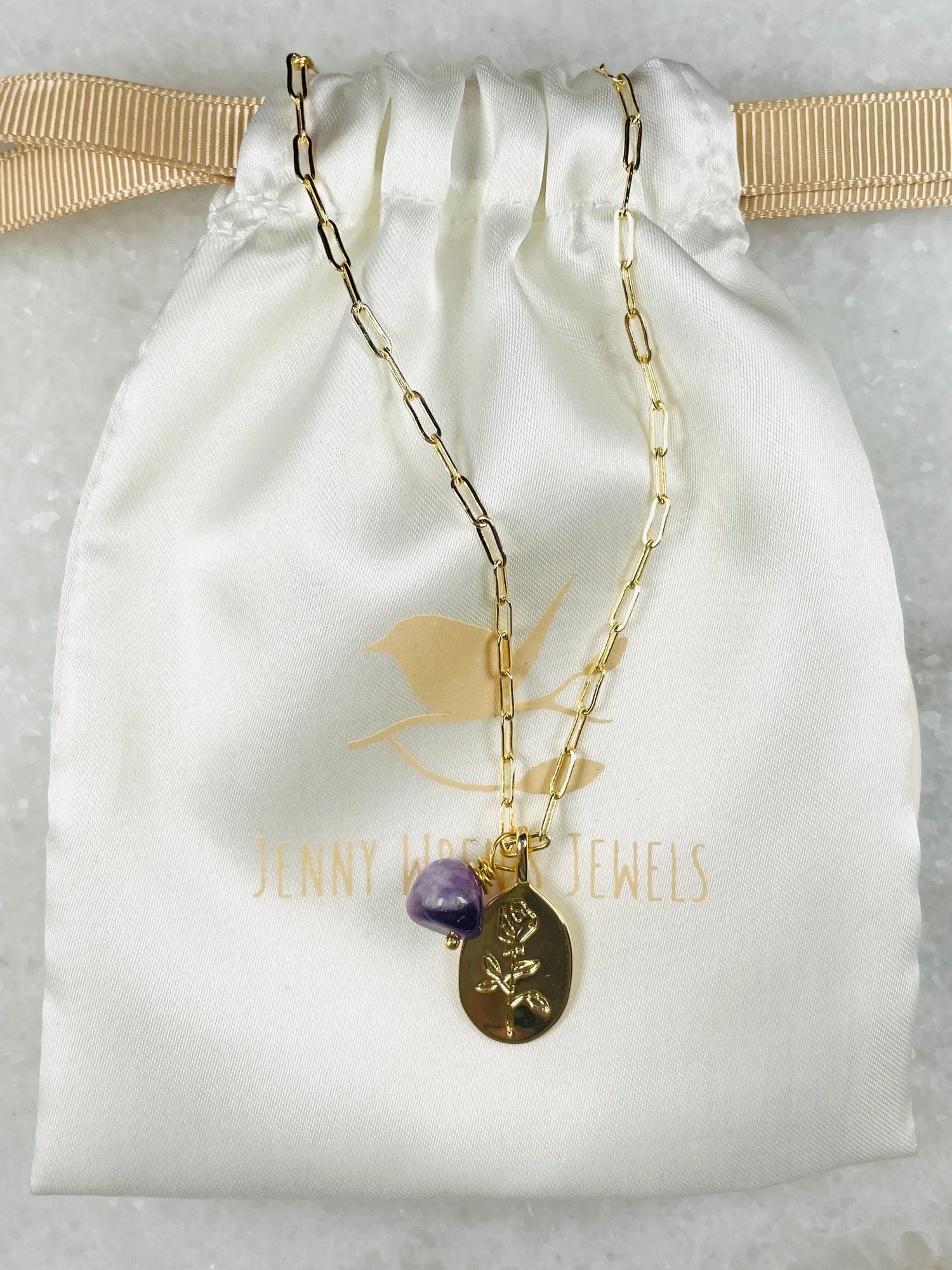 Amethyst Gold Pendant