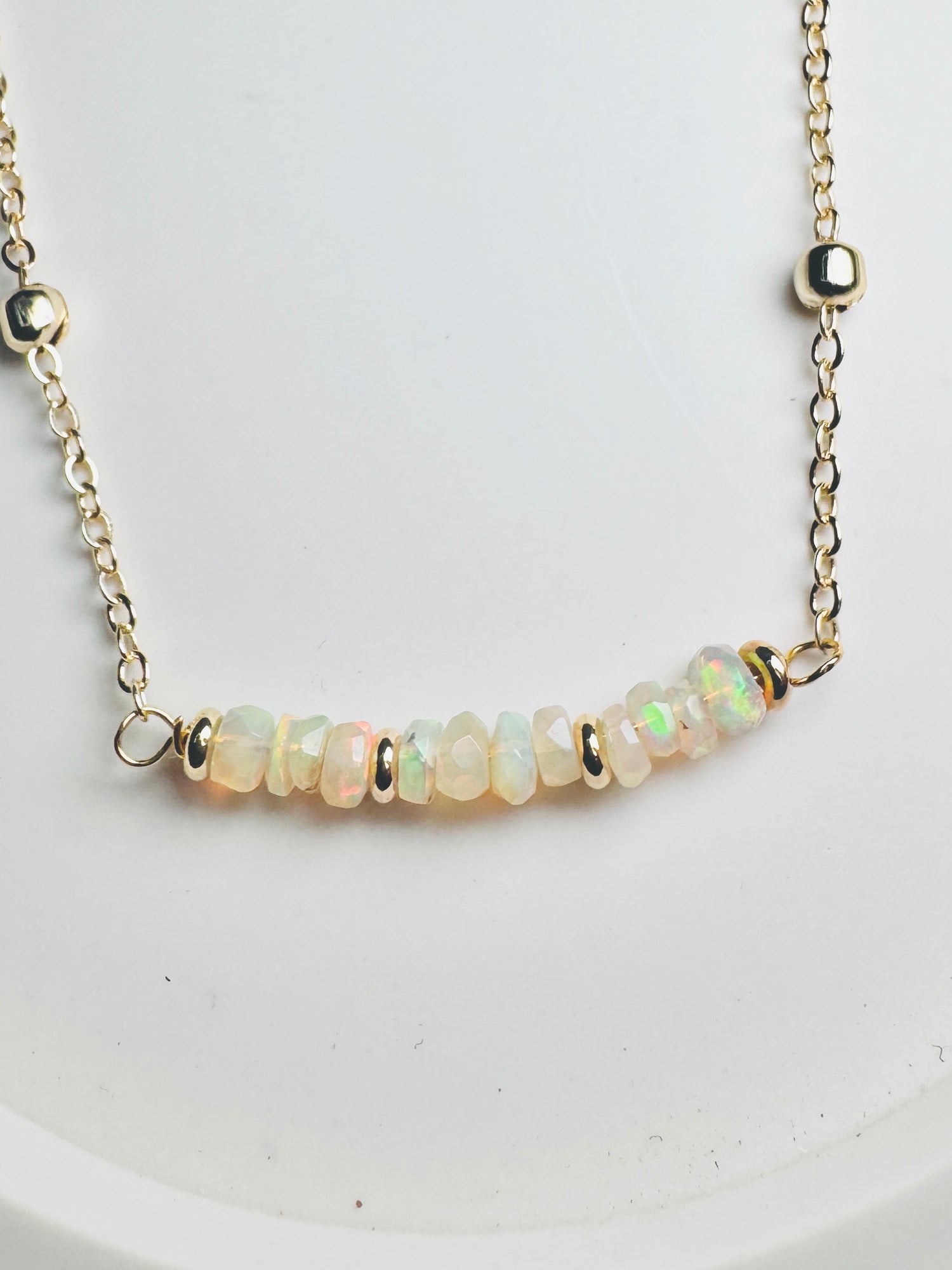 Opal Rondelle Necklace